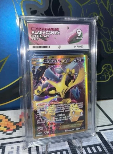 Pokémon TCG ACE 9 Alakazam 125/124 Fates Collide XY Gold Secret Rare