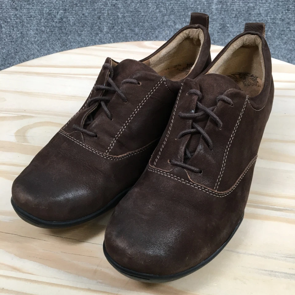 Taos Shoes Womens 9 Getaway Oxford Lace Up Round Toe Comfort Brown Leather - Image 4 of 4