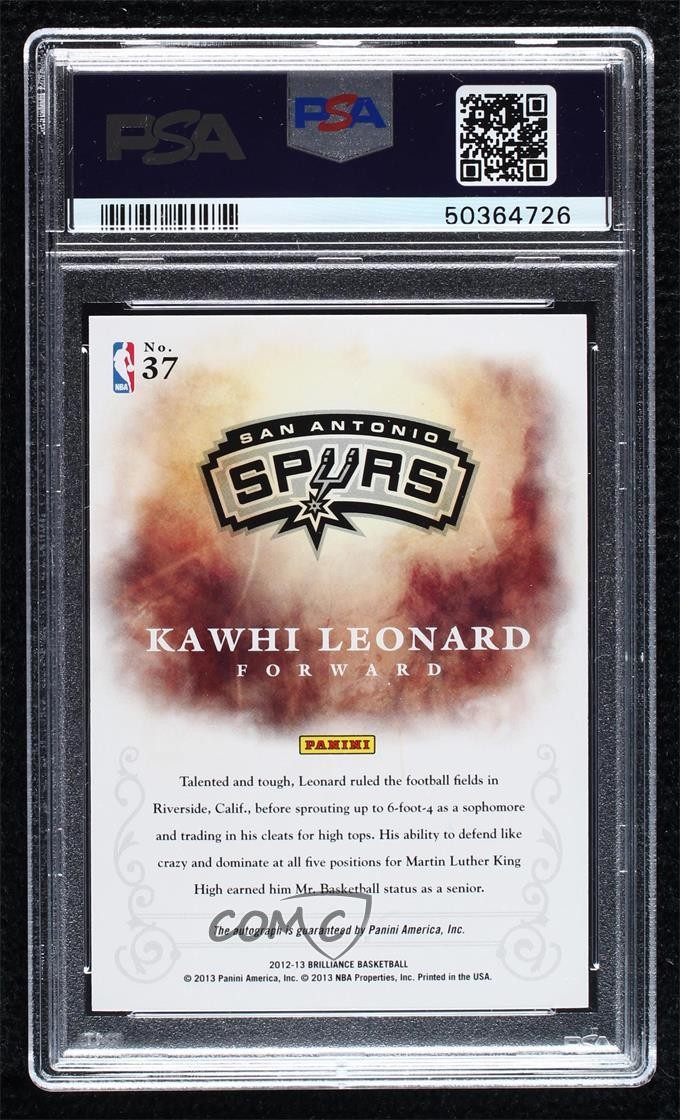 その他 Kawhi RC Past&Present PSA10 2012 Brilliance Brilliant Beginnings Kawhi Leonard PSA 10