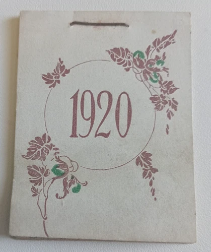 OLD SMALL CALENDAR 1920