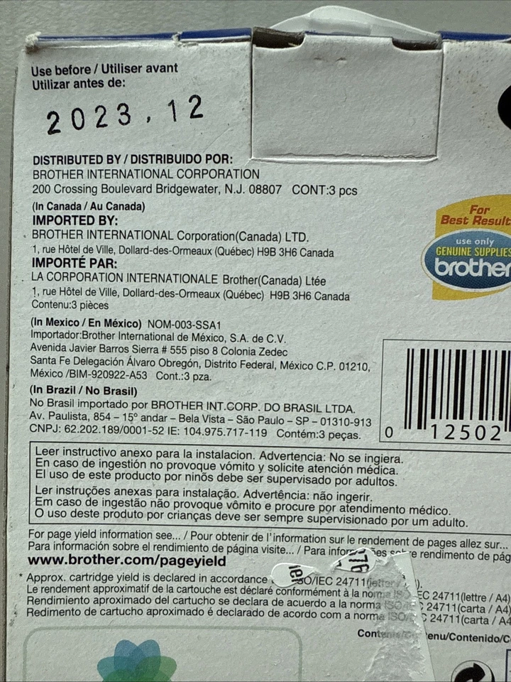 Brother Printer Genuine 600 page High Yield Color Ink Pack of 3 (LC1033PKS) - Image 2 of 4