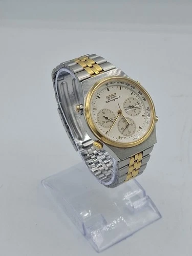 Vintage Seiko Chronograph Waterproof Quartz Wrist Watch