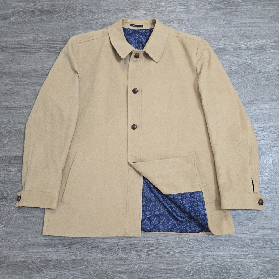 Abrigo Empire Luxury Clothing 100 % pelo camel longitud media 4 botones para hombre talla 50R Foto 3 de 4