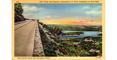 NY's Storm King Bypass West Point Silver Depository Postcard 1950s New