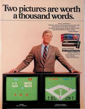 1982 Mattel Electronics Intellivision George Plimpton Vintage Print Ad LifeApril