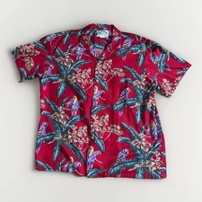 Magnum P.I. Hawaiian Shirt Men's XL Short Sleeve Camp VTG Red Paradise Found
