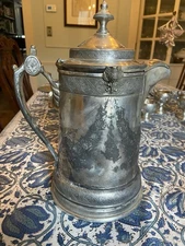 Antique Reed & Barton SilverPlate Tilting Water Pitcher & Liner, C.1865-1878