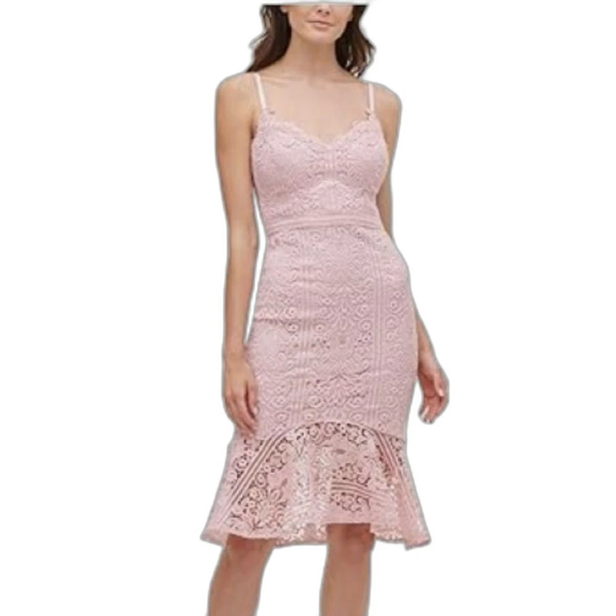strapless open back dress Pink Mesh Dress Xs main image 1