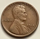 1918-D Denver Mint Lincoln Wheat Cent Penny Circulated Copper Coin BN953
