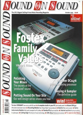 SOUND ON SOUND Magazine OCT 99 FOSTEX VM200 & VR800 DRAWMER DC2476 ROLAND SRV330