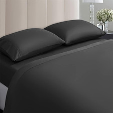 Luxury 1000 Thread Count Egyptian Cotton King Sheets Set - Knight Black