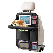 Car Backseat Organizer with Tablet Holder, 6 Storage Pockets Seat 1Pack Black