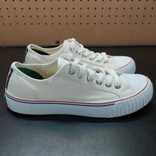 PF Flyers Center Lo Women 8 Mens 6.5 White Lace Up Casual Sneakers Shoes