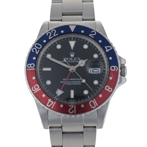 Rolex GMT-Master 16750 Pepsi 40mm Black Dial Automatic Men's W...