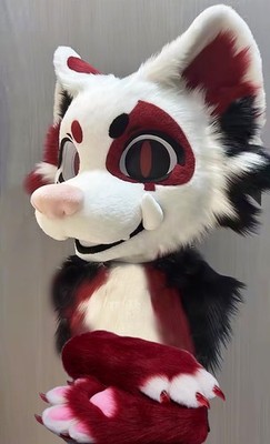 Fursuit Long Fur Husky Fox Mascot Head Party Halloween Fur Cosplay-Promotion