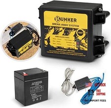 Trailer Brake Breakaway Kit with Charger, LED Display, Switch, 12V 5Ah