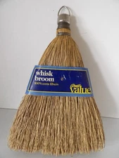 NOS Vintage Hand Held Whisk Broom Original Wrapper 100% Corn Fibers