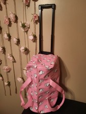 Hello Kitty Rolling Carry-on Duffel Bag All Over Print Pink Size 20x12x12
