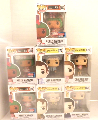 Funko Pop the office lot Dwight, Jim, Pam, Michael, Kelly