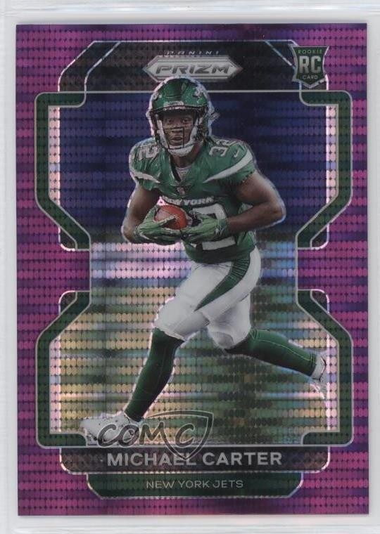 2021 Panini Prizm Rookie Purple Pulsar Prizm Michael Carter #365 11r1
