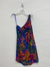 Banana Republic Size 4 Blue/Green Orange/Multi Floral Ladies Dress