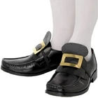 Mens Pirate or Musketeer Fancy Dress Shoe Buckles Black by Smiffys