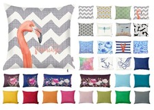 Cushion Cover Decorative Throw Patterned Plain Sofa Bedroom 45x45cm (18x18")