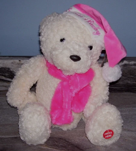 Aurora Animated Plush Bear Moves & Sings "Santa Baby" NWT