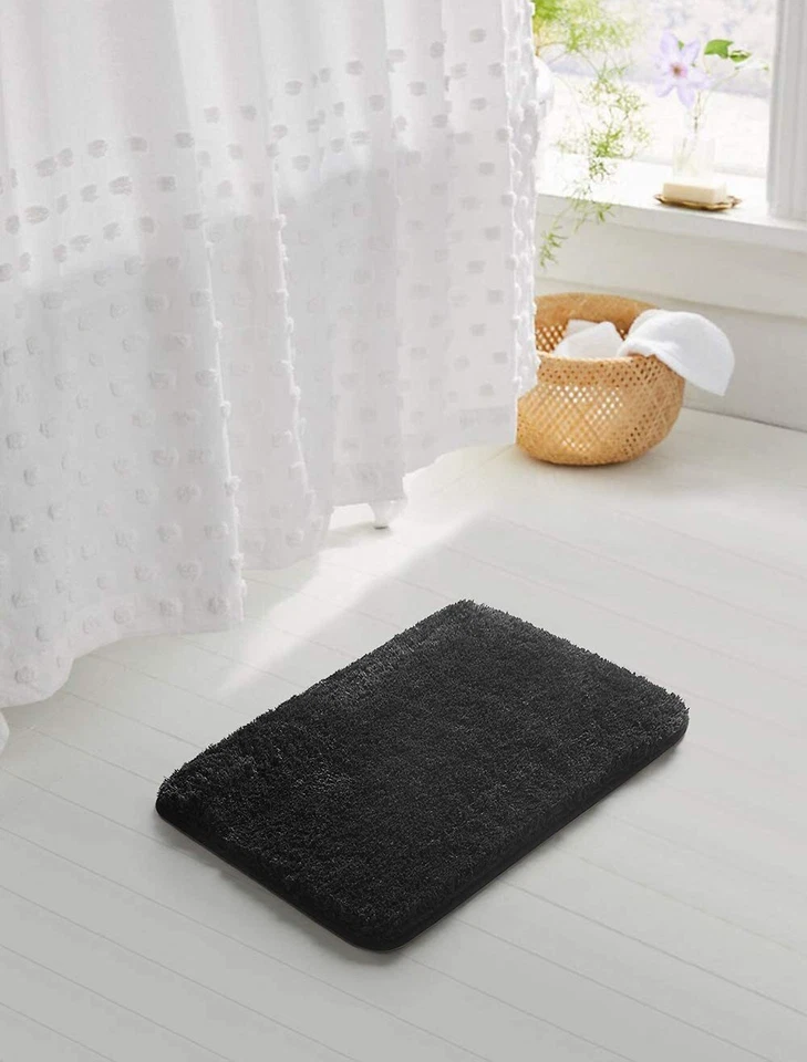  Alfombra de baño antideslizante alfombra de baño para baño absorbente de agua microfibra suave  Foto 3 de 4