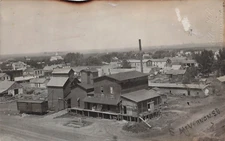 RPPC Mt Mount Vernon SD Mills Train Railroad Blind Stamp Photo Postcard F37