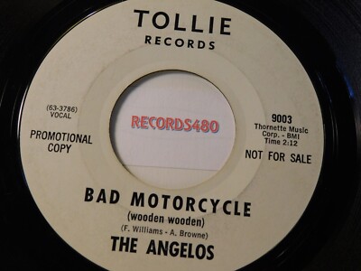 PROMO 45 The Angelos ''Bad Motorcycle/Backfield in Motion'' Tollie 9003