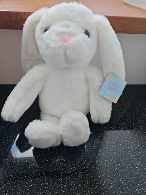 Großer weißer Hase Kaninchen Plüsch TJM 14 Zoll Plüsch Bettdecke? Bnwts