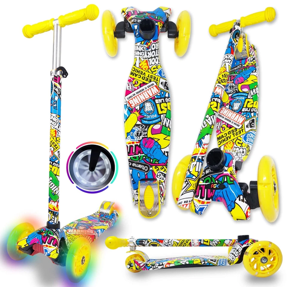 RGX Monopattino per Bambini 3-12 anni Fino a 60 Kg, Monopattino a Tre Ruote Led - Immagine 3 di 4