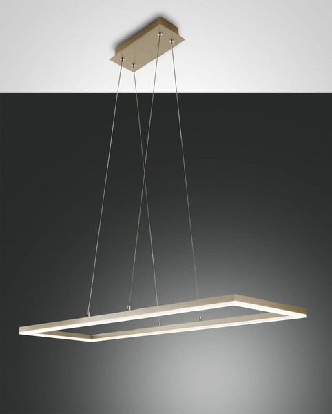 Fabas Luce Led Pendelleuchte Bard 2000X320Mm 52W Warmweiß Gold Dimmbar-image