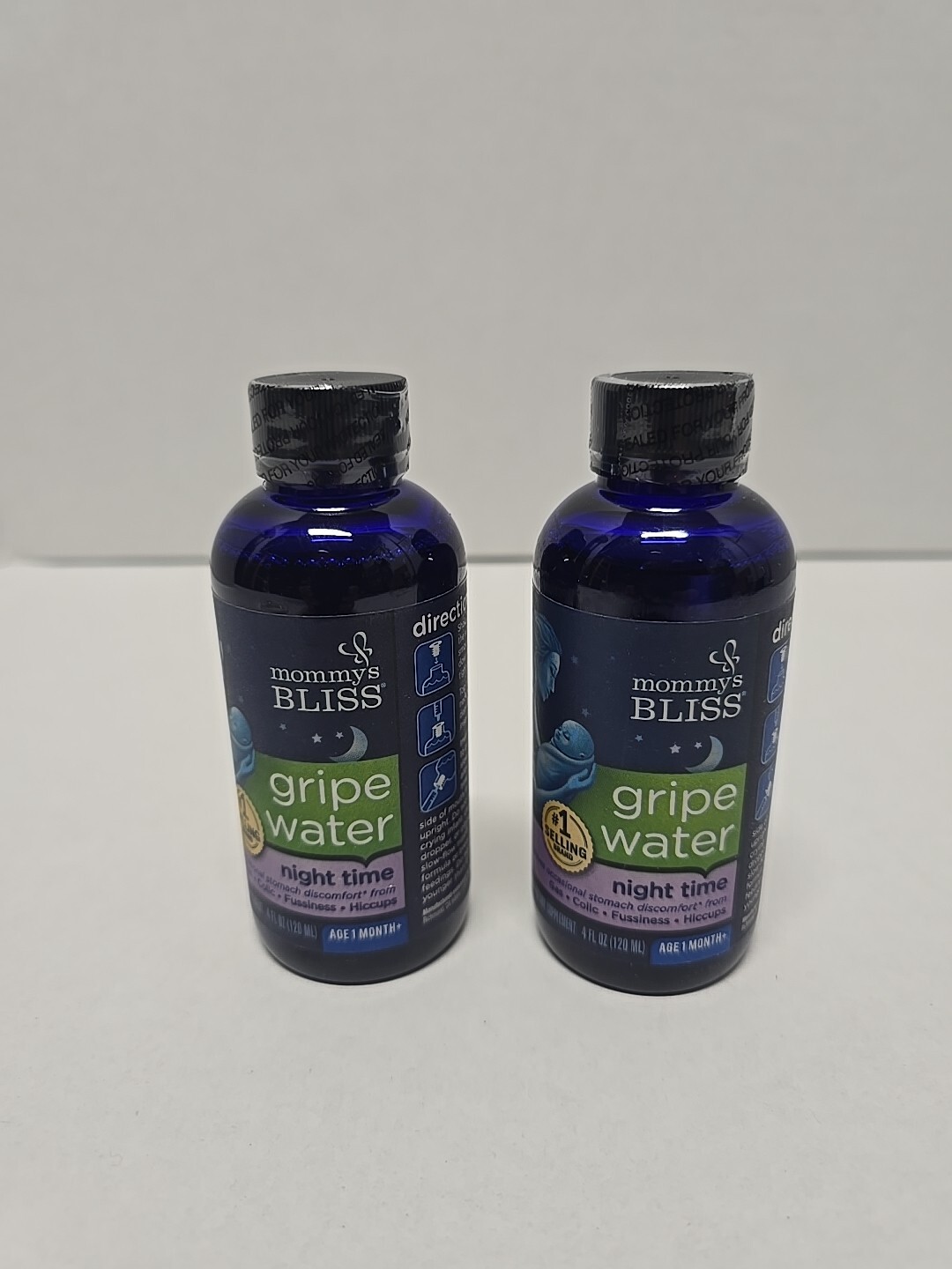 Mommy’s Bliss Night Time Gripe Water 2-Pack 4oz Exp 06/25 Open Box
