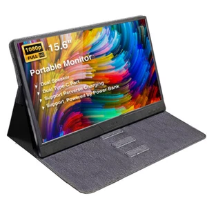 15.6’’ Complet HD 1080P USB C et Mini HDMI Écran d'affichage de jeux d'ordinateur Haut-parleur