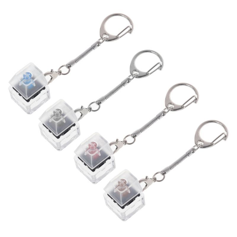 Mechanical Keyboard Cherry MX Tester Lightless Transparent Keys Keychain