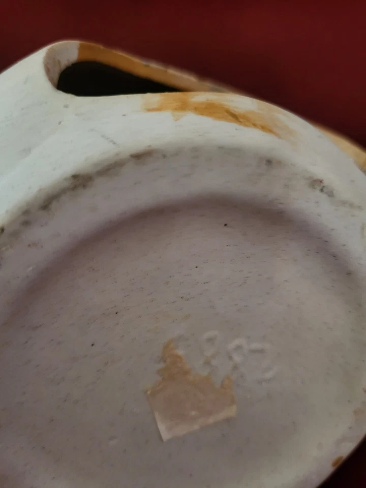 vintage Weihnachtsdeko Schneemann blau groß Teelichthalter Figur Keramik Makiert - Bild 4 von 4