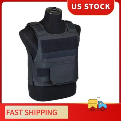 #ad Body Bulletproof Vest Front Back Plates Armor Tactical Jacket Guard Security Kit $26.80