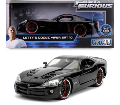 Letty's Viper Fast And Furious 7 SRT-10 Black Dodge Jada 1:24