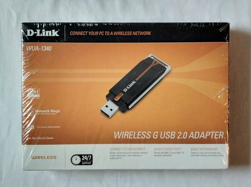 D-link WUA-1340 Wireless G USB 2.0 Adapter DLink USB for Computer SEALED NEW