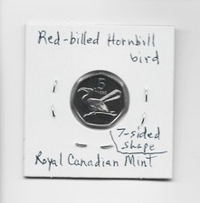 Botswana 5 Thebe 2013 K31 Red-billed Hornbill bird 7-sided Royal Canadian Mint