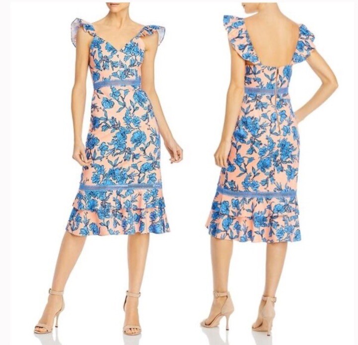 ALICE + OLIVIA★エセルジョーゼットパネルプリントミディドレス NEW ALICE + OLIVIA Loyce tiered maxi dress Size 6 #MD97 | eBay