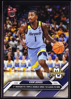 Kam Jones Marquette Golden Eagle Triple Double vs Purdue 2024-25 Bowman U Now 14