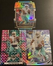 Tua Tagovailoa 21 Select Black and Gold Concourse Prizm Die-Cut #22, PinkCamo +1