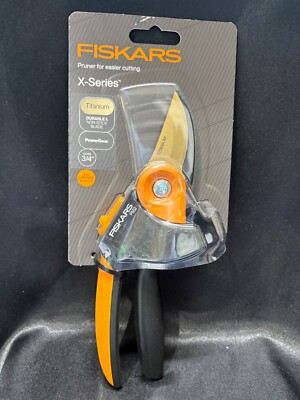Fiskars X-Series 3/4'' Cut Titanium Blade Power Gear Pruner NEW!