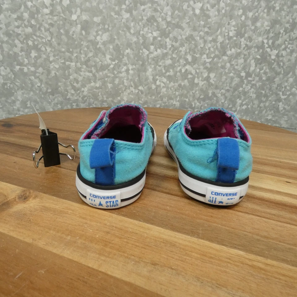Zapatillas Converse Chuck Taylor All Star Infantil 6 Azul Rosa Sin Cordones de Lona Foto 4 de 4