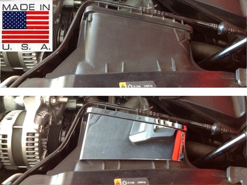 Corvette C7 2014-2019 2 piezas cubierta de filtro de aire pulido acero inoxidable motor cromo - Imagen 2 de 7