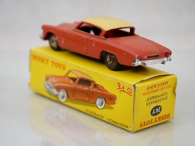 Dinky Toys N°24Y Studebaker Commander Orange - Échelle 1/43 - Boîte D'origine - France