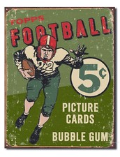 American Football Schild 30 x 40 groß Vintage Sammelkarten 50er Poster USA *888